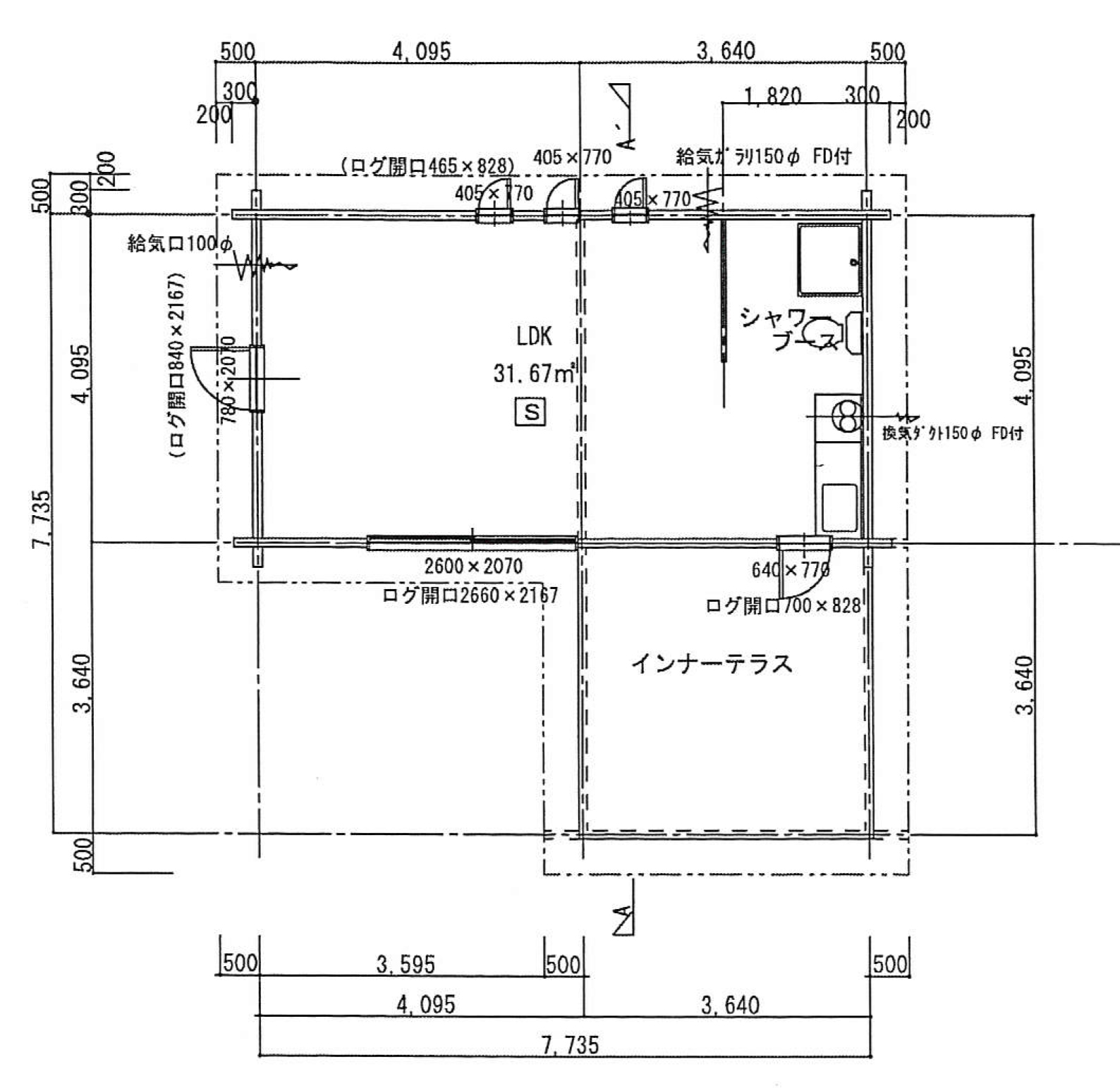 ログ小屋 間取り
