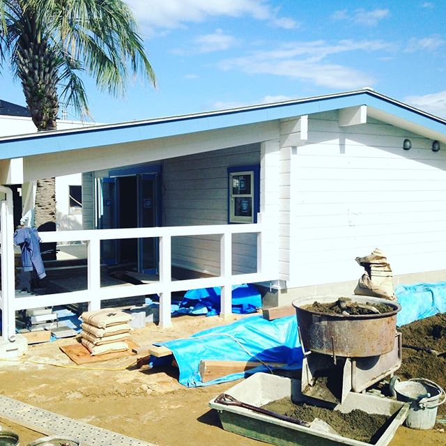 木製ログガレージの現場の様子を更新しました！